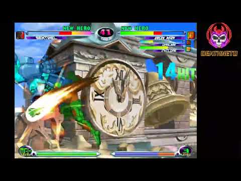 MvC2 IronMan 85%+ rainbow infinite combo freestyle to Proton Cannon KO vs Sentinel 021425