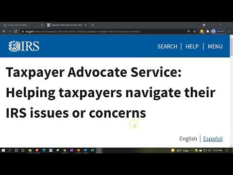 IRS Tax Tip  - Taxpayer Advocate Service: Helping taxpayers navigate their IRS issues or concerns