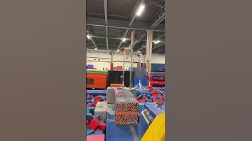 Time for a bar dismount upgrade #gymnast #gymnasticslife #level6gymnast #flip 😀