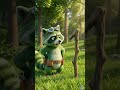 The Forest Was Counting Down... I Should Have Run! 🦝🏃‍♂️ #cartoon #funny #shorts