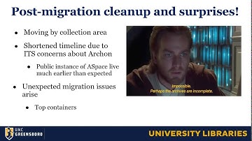UNCG Libraries ULVLC: All About ArchivesSpace: From Migration to Rare Books Applications