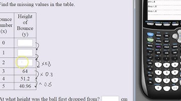 Exponential function in context: bouncing ball