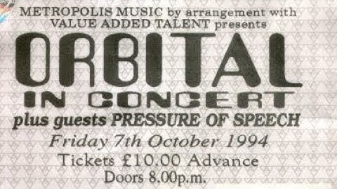 Orbital Archive Live Gig - 7th October 1994 - Brixton in London