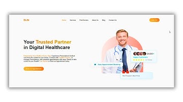 How to Create Digital Healthcare Website Using Html CSS and JavaScript | @TechnoWhiteFang