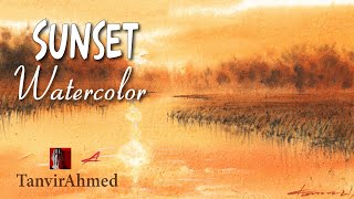 Sunset_02 #easywatercolor #watercolordemonstration #TanvirAhmed