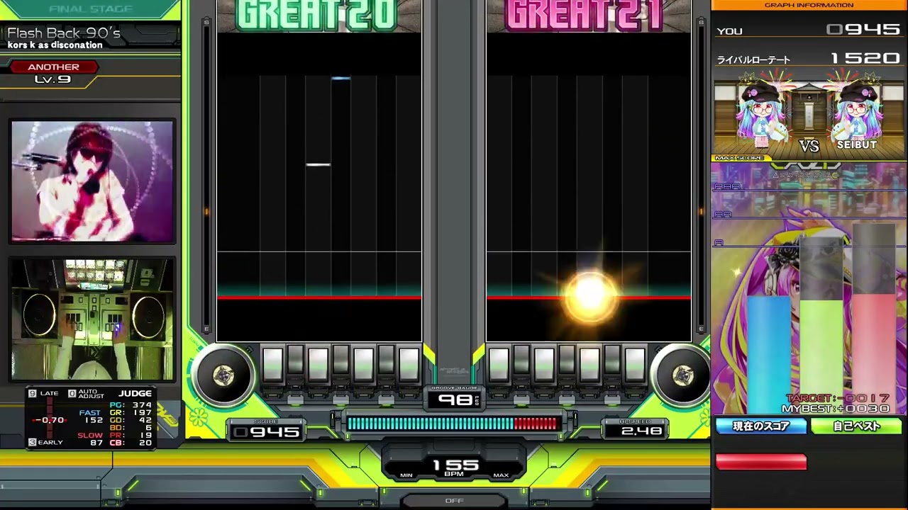 beatmania IIDX】Flash Back 90's / kors k as disconation DPAクリア