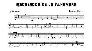 Recuerdos de la Alhambra - Accompaniment (Eb)