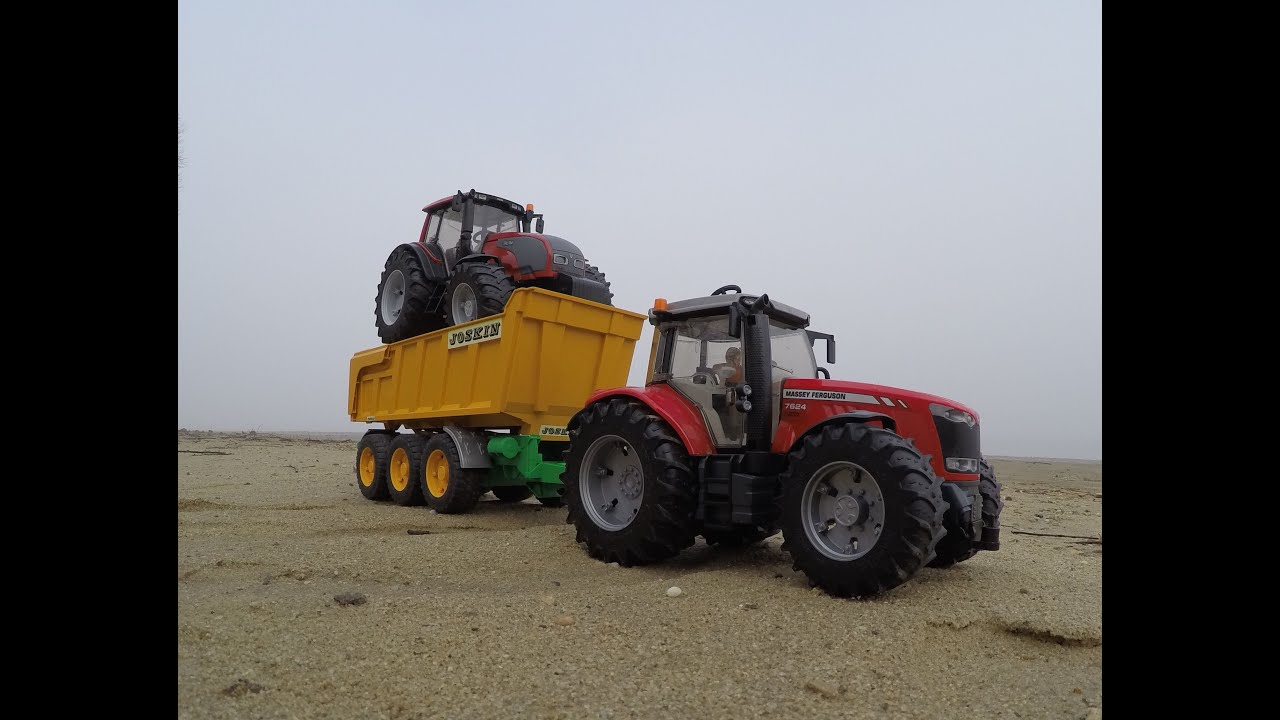 BRUDER TRACTORs Massey Ferguson Valtra and Joskin YouTube