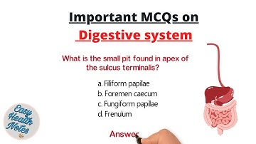 Know about Digestive System ।। Important MCQs ( multiple choice questions) with answer