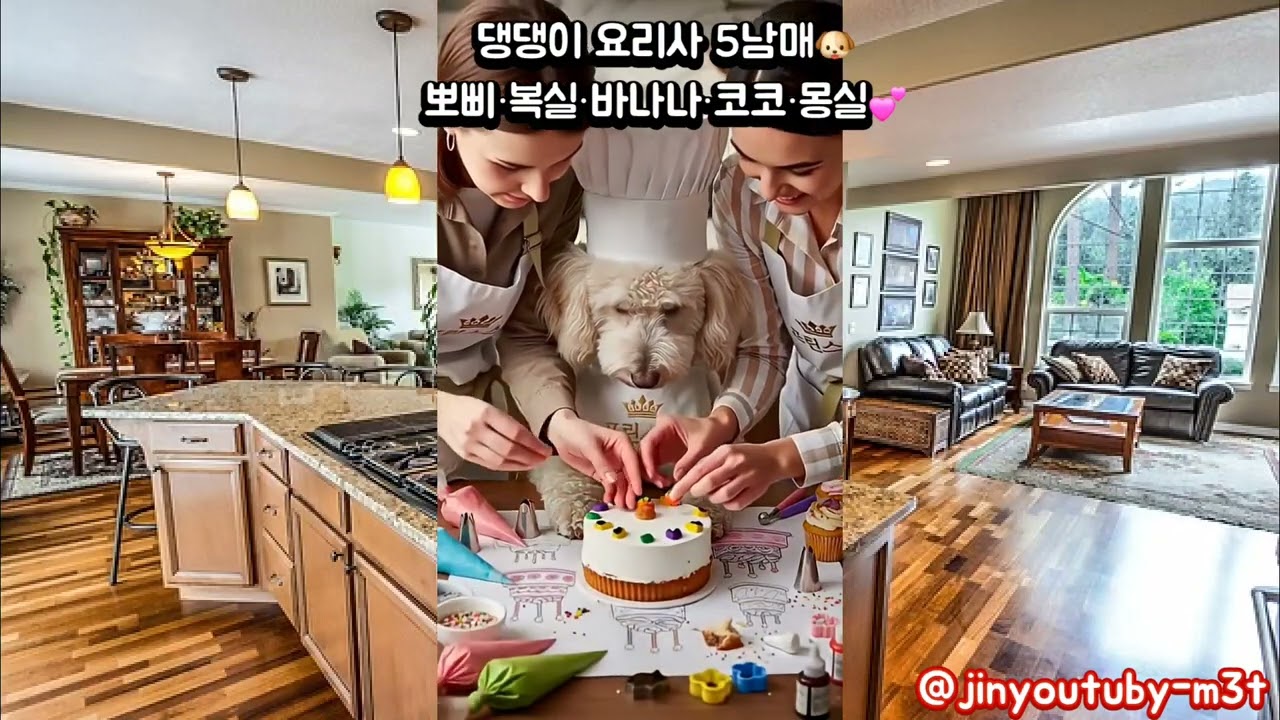 뽀삐·복실·바나나·코코·몽실🐶 따뜻한 가족 요리사들의 힐링 주방🍲💛