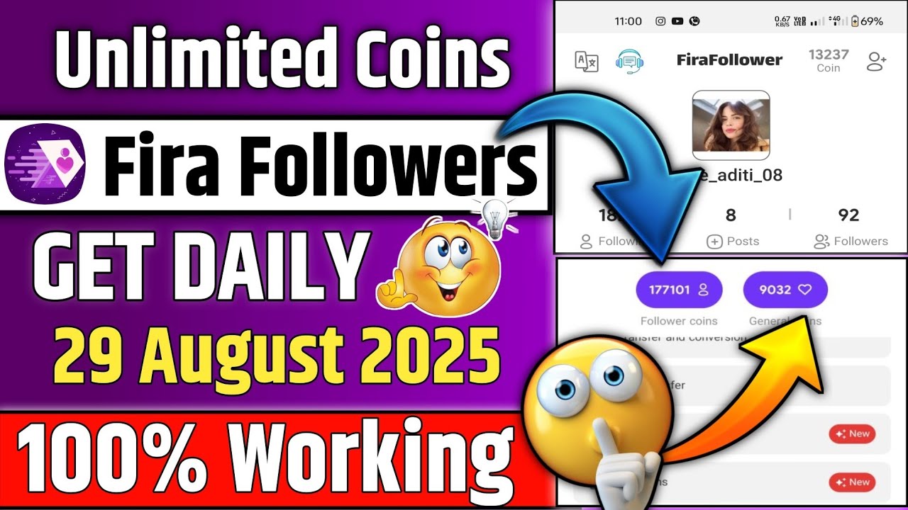 FiraFollower Unlimited Coins Mod Apk 2025 😱|| FiraFollower App kaise use kare 2025