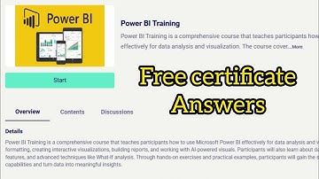 Power BI Training answers #infosysspringboard  #infosys #power BI #answer #certificate
