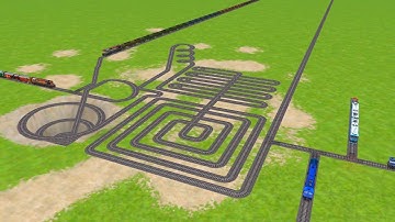 ALL REALISTIC TRAINS CROSSING FROM SQUARE CIRCLES RAILROAD TRACKS ZIG ZAG TRACKS | Train Simulator 