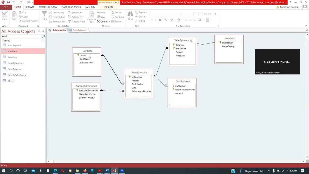 soal essay database