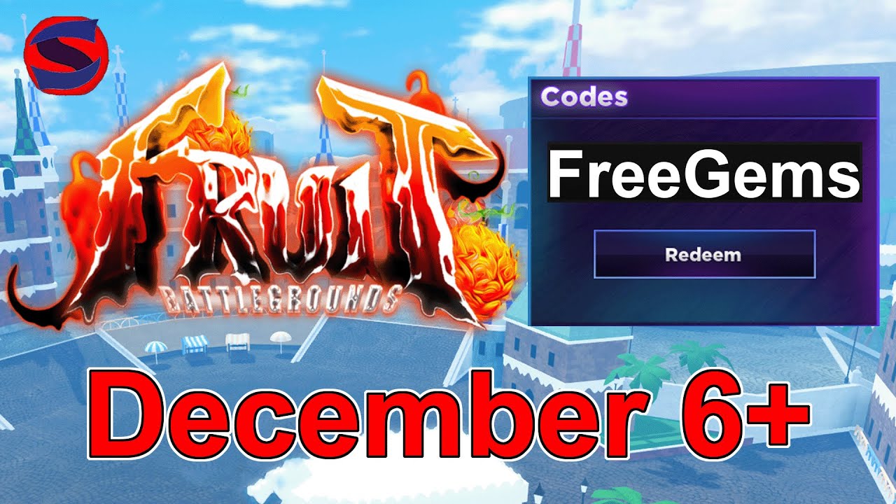 NEW* ALL WORKING CODES FOR FRUIT BATTLEGROUNDS DECEMBER 2022! ROBLOX FRUIT  BATTLEGROUNDS CODES 