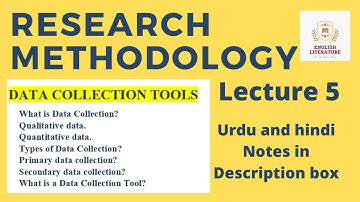 DATA COLLECTION TOOLS In Research Methodology | Primary and secondary Data | Urdu and Hindi | PDF |