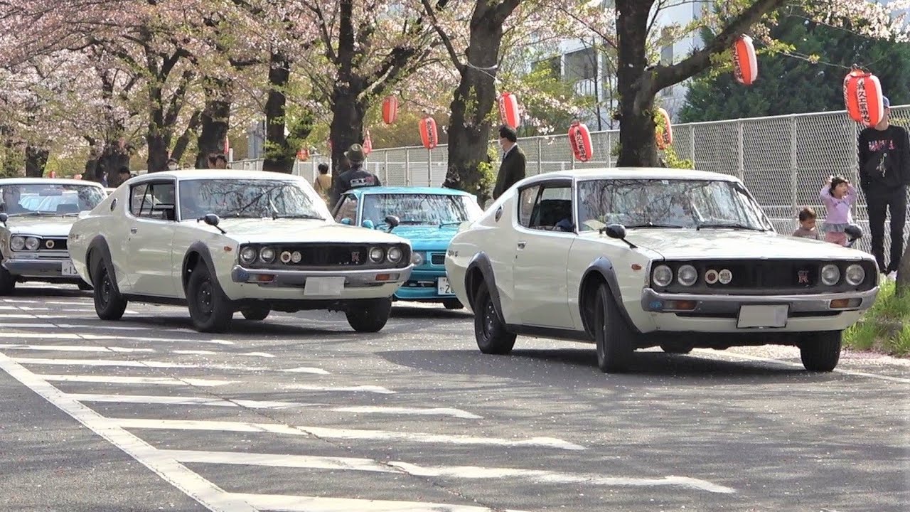 旧車・名車 退場】清久さくらまつり OLD CAR meeting退場シーン