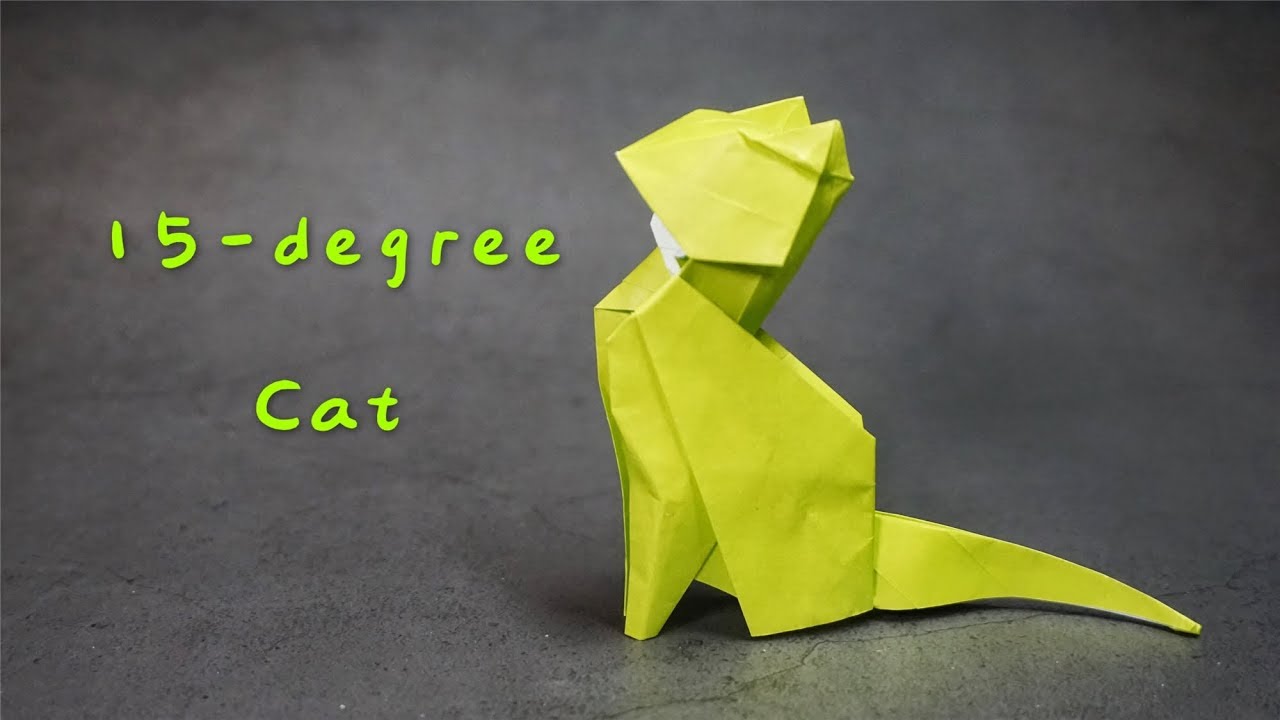 Origami Tutorial: 15° Cat (Seiji Nishikawa)｜Hello Malinda