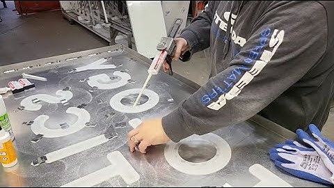 Watch me install push thru letters on big sign faces Part 1