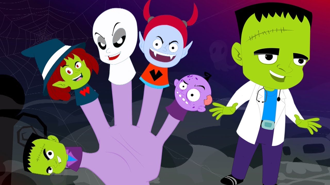 монстры палец семья | детские стишки | Rhymes in Russia | Monsters Finger Family страшная хэллоуинская песня