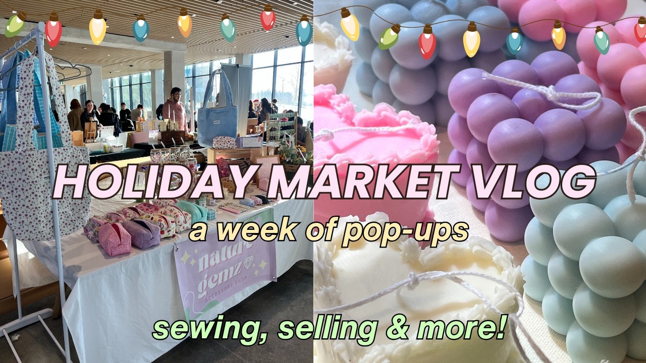 Видеоблог о рынке 🎄 от владелицы небольшого бизнеса по продаже изделий ручной работы | шитье, вдо...