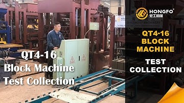 Qingdao HF QT4-16 block machine test collection