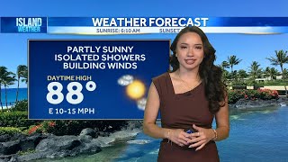 Wednesday Weather - Warm, mostly dry and sunny, with trades winds returning