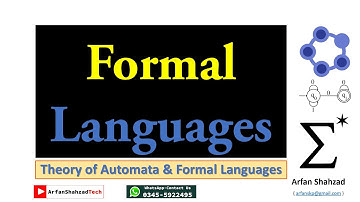 Theory of Automata and Formal Languages (2)| What is Formal Language?| by Arfan Shahzad