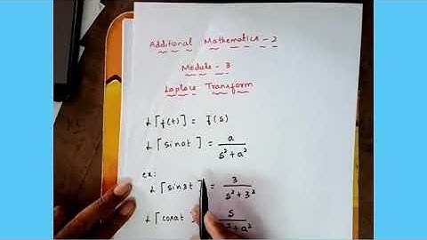 (vtu) Laplace transform part 1 | Engineering Mathematics