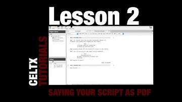 CELTX TUTORIALS- LESSON 2 |Saving your script as a PDF|
