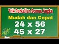 Trik Perkalian Semua Angka, mudah dan bisa menyingkat waktu, Semua angka dari nol sampai seratus