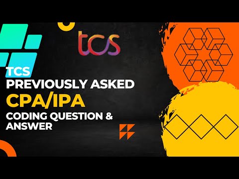 TCS CPA/IPA Coding Question and Answer #coding #need #help