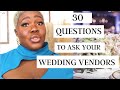 30 IMPORTANT QUESTIONS TO ASK YOUR WEDDING VENDORS | WURA MANOLA
