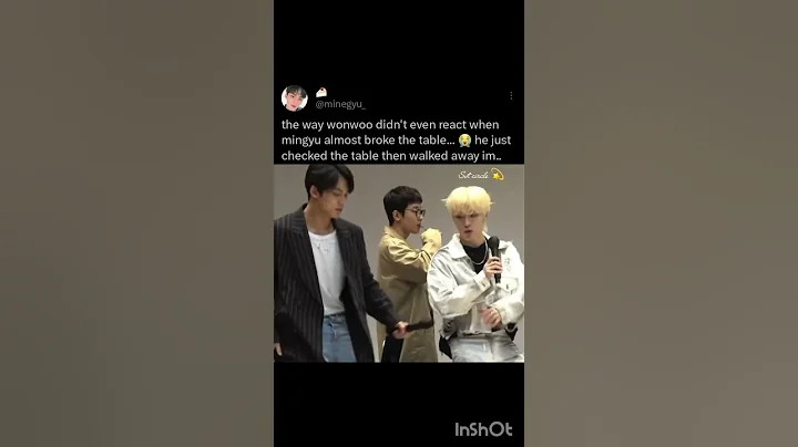 He is just so used to it 😂 #seventeen #mingyu #wonwoo #dino #youtubeshorts #goingsvt #fanmeet #kpop