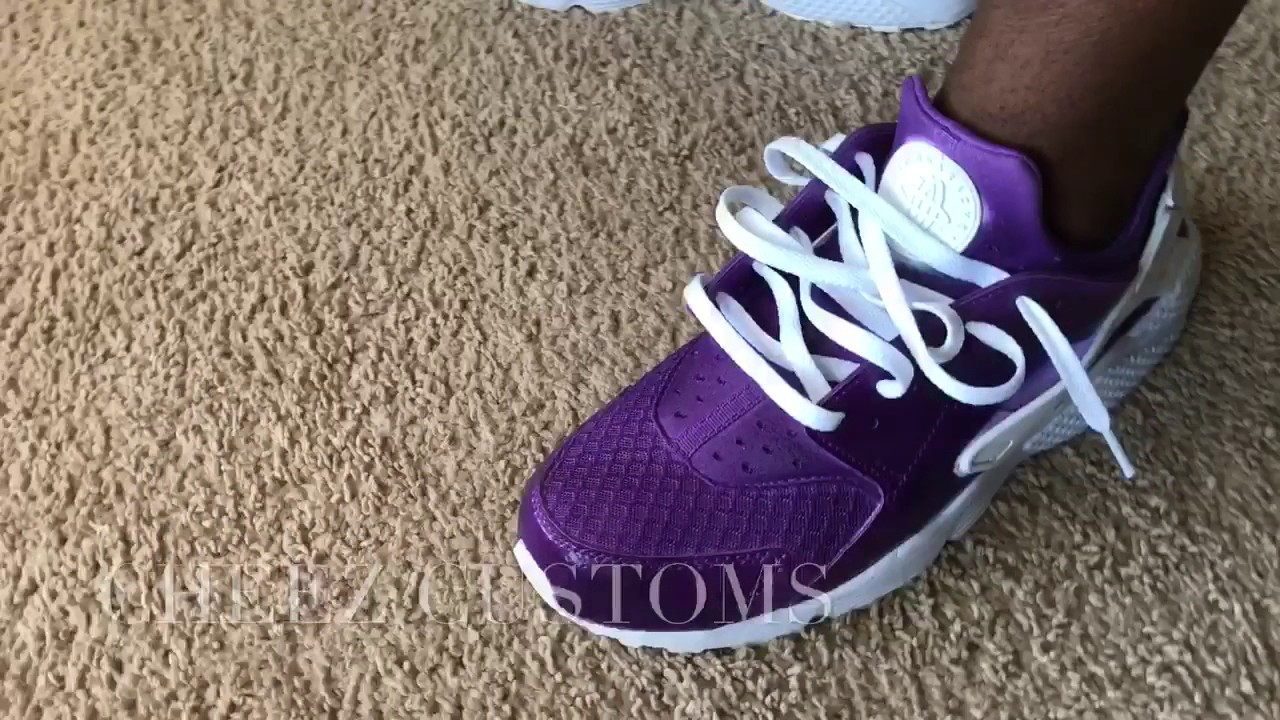 custom purple huaraches