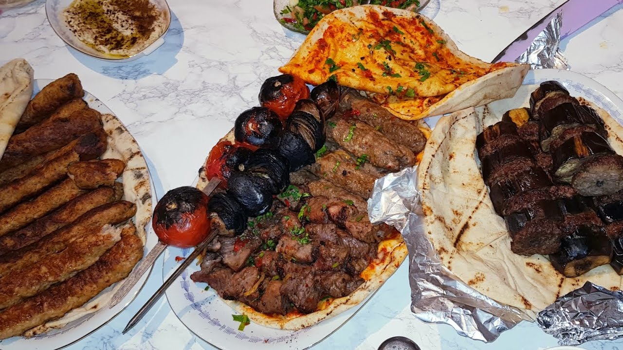 مشاوي مشكله بي تتبيله جديده وكباب ببانجان بطريقة الحلبيه|شيف حلب