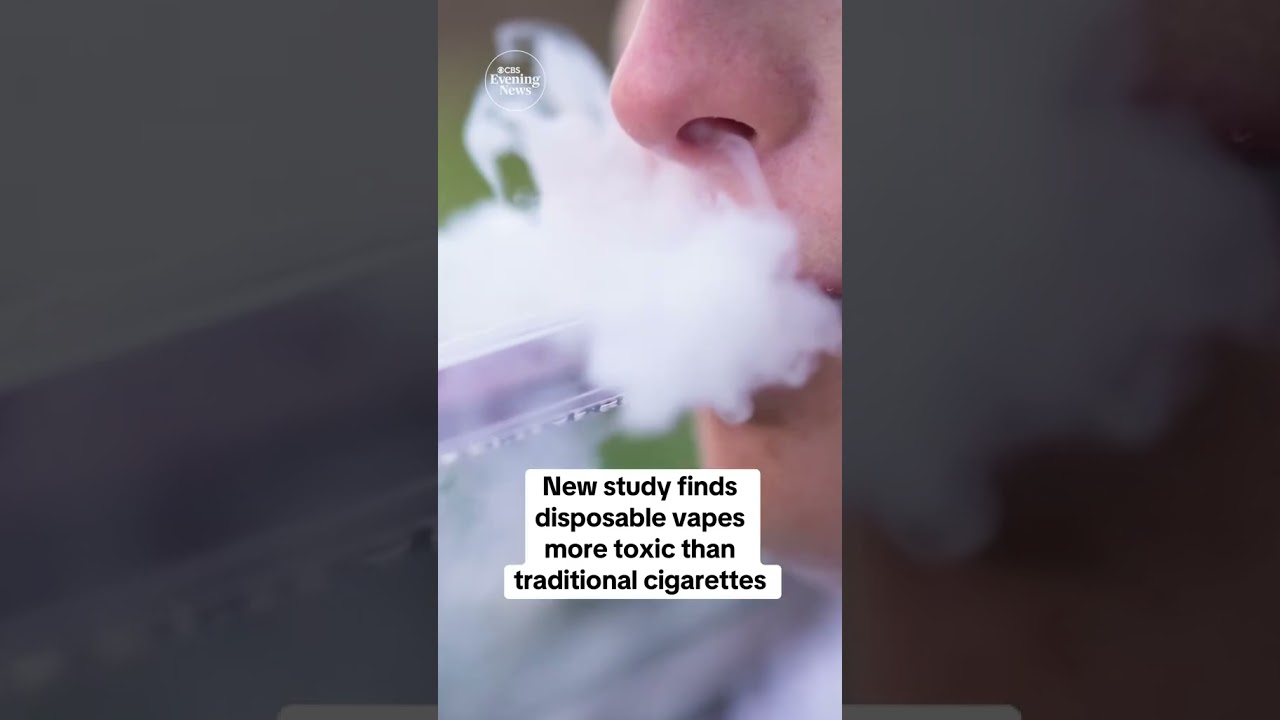 New study finds disposable vapes more toxic than traditional cigarettes  #shorts