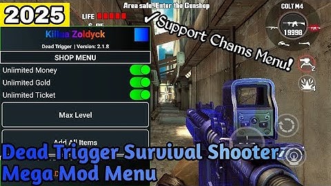 Dead Trigger Mega Mod Menu Version 2.3.0 | Unlimited Money, Gold, Item, God Mode