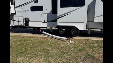 Setup of RV Levitator Sewer Hose Support
