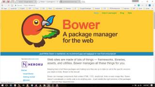 Publish your package on Bower using github - dependency management tools