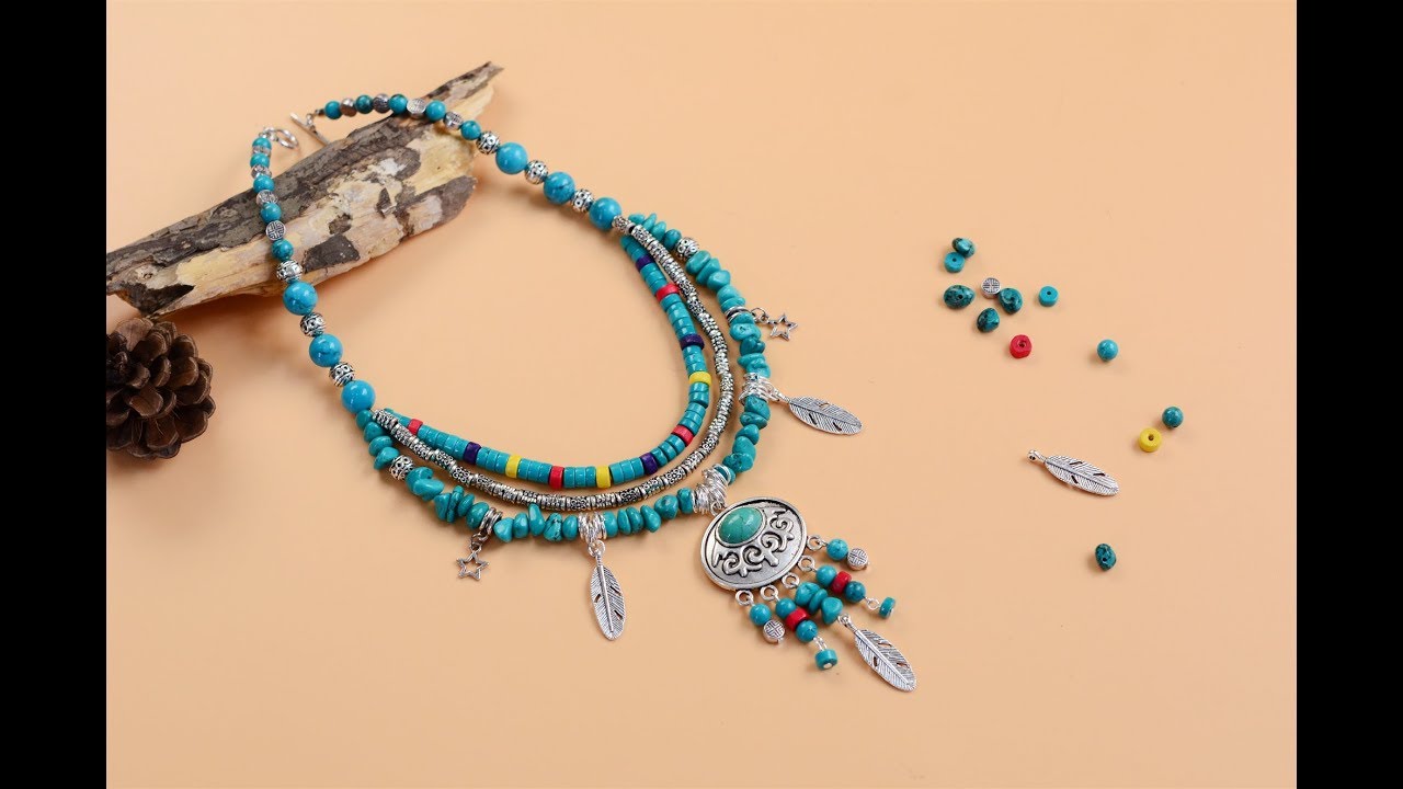PandaHall Video Tutorial on Bohemian Style Necklace