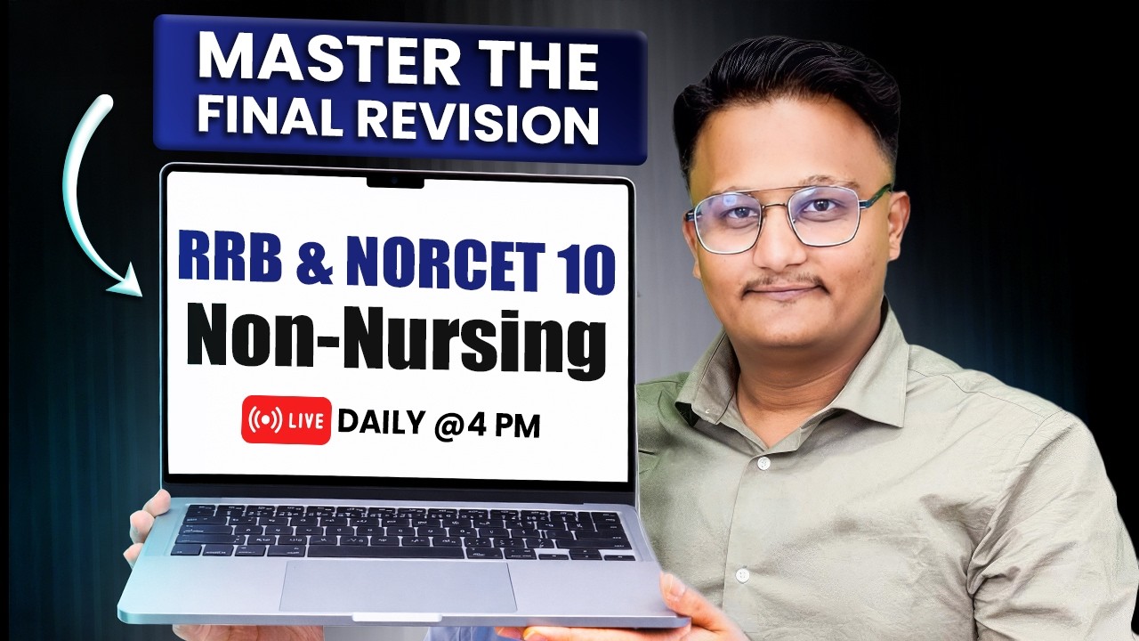 Complete Non Nursing for RRB & NORCET | NORCET 10 Revision | RRB Nursing Superintendent Revision |