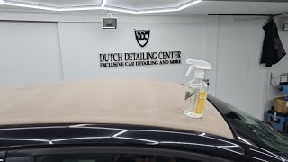 HOW TO CLEAN A EXTREMELY DIRTY CONVERTIBLE HOOD OF A FIAT 500 screenshot 5