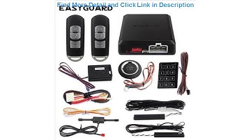 EASYGUARD pke car alarm system remote engine start stop smart key touch password entry shock senso