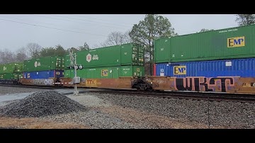 NS 265 Intermodal Taylors, SC w/ BNSF and NS lash ups (9 locomotives)