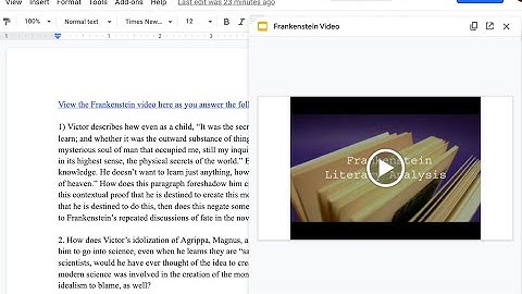 Embedding / Inserting YouTube Videos into Google Docs