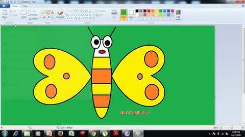 Microsoft Paint | How to make a butterfly picture in MS Paint | Class 2nd |