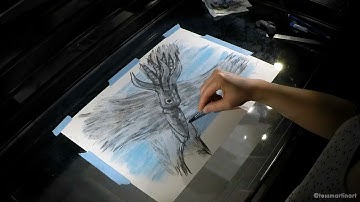 Charcoal animation for short story