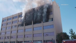 3-Alarm High Rise Fire Burns Code Enforcement Offices San Bernardino