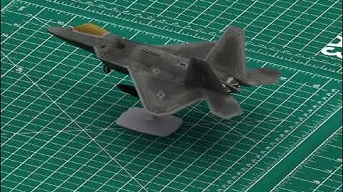 F22 Raptor Printable 3D model animation